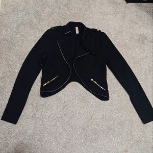 Agaci - Black Black Blazer w/ Gold Accents Size Small